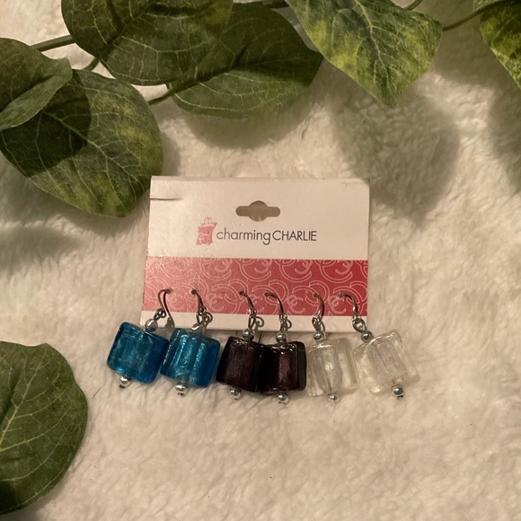 Charming Charlie Jewelry - Charming Charlie 3-Pair Earring Set